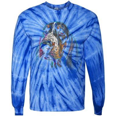 Funny Basset Hound Dog Lover Colorful Dog Mom Dad Gift Tie-Dye Long Sleeve Shirt