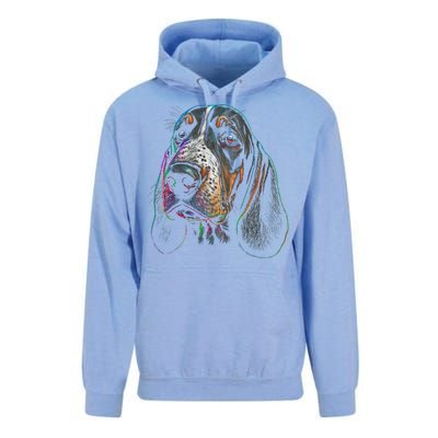 Funny Basset Hound Dog Lover Colorful Dog Mom Dad Gift Unisex Surf Hoodie