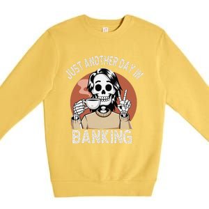 Funny Banking Humor Sarcastic Bankers Christmas Joke Premium Crewneck Sweatshirt