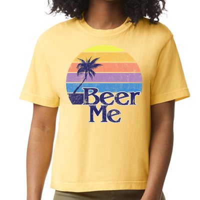 Funny Beer Humor Vintage Retro California Beach Fashion Comfort Colors Boxy T-Shirt
