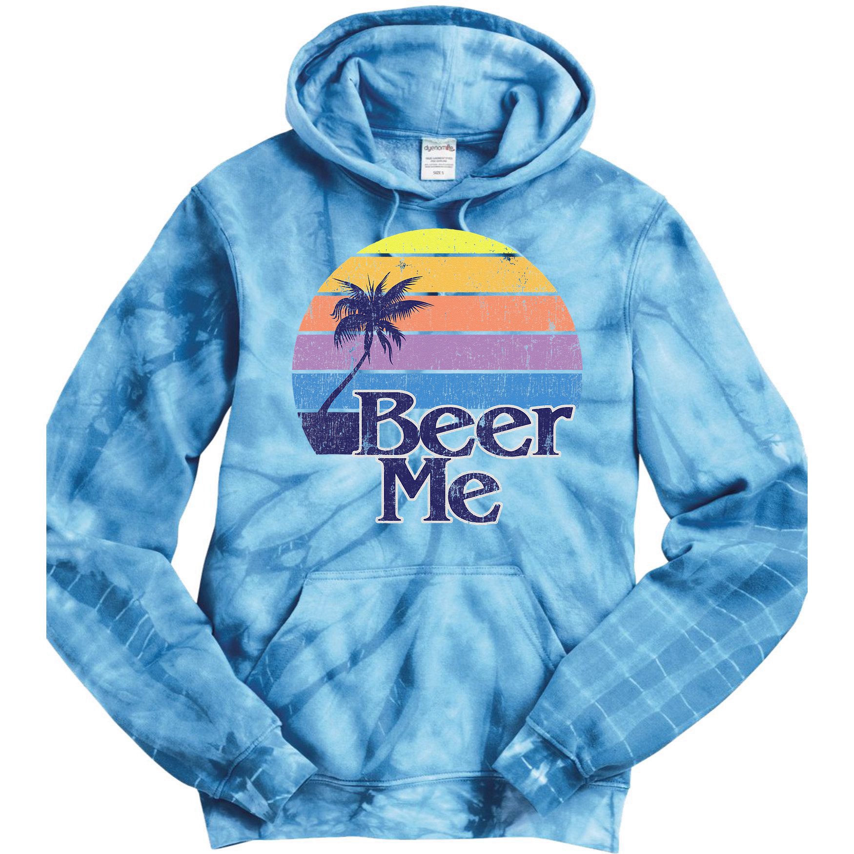 Funny Beer Humor Vintage Retro California Beach Fashion Tie Dye Hoodie
