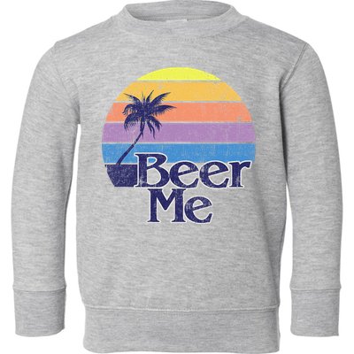 Funny Beer Humor Vintage Retro California Beach Fashion Toddler Sweatshirt