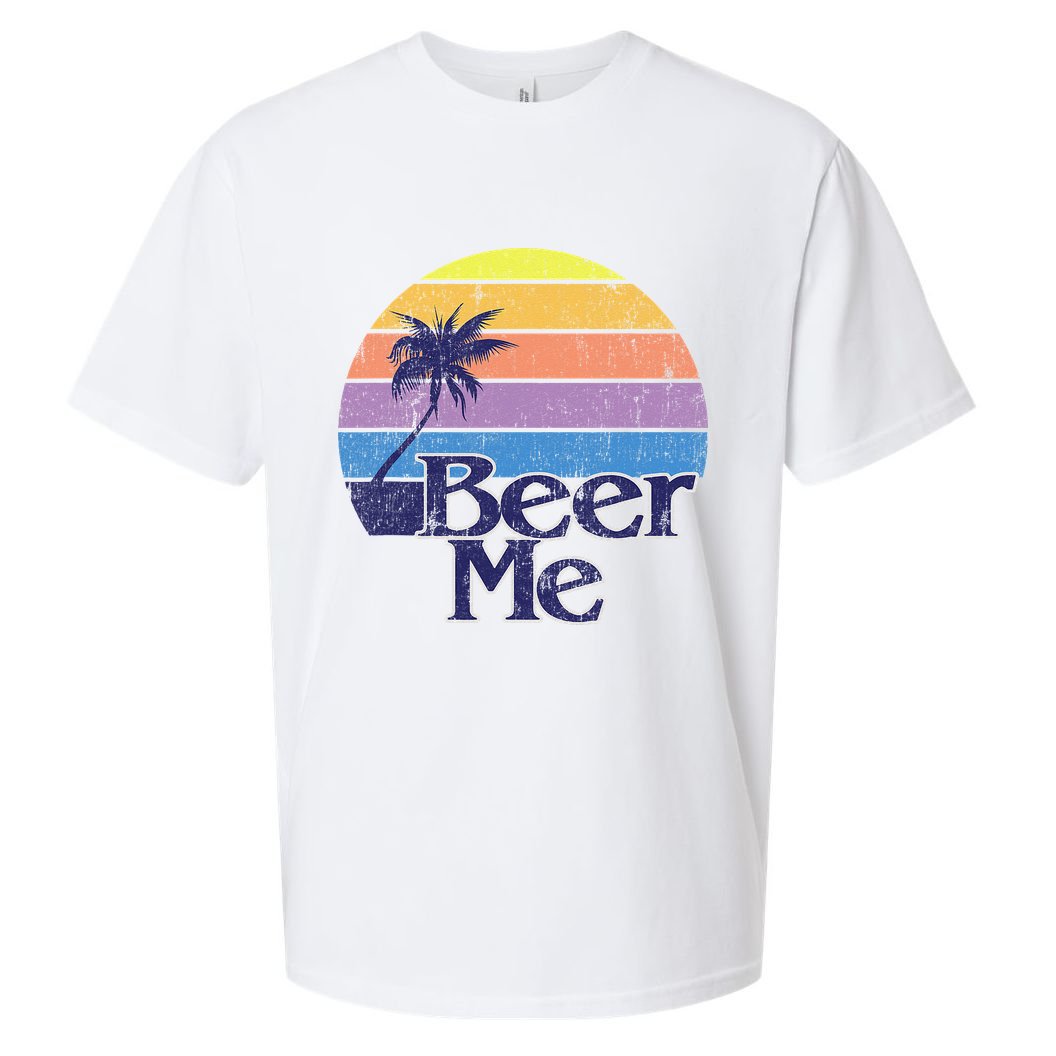 Funny Beer Humor Vintage Retro California Beach Fashion Sueded Cloud Jersey T-Shirt