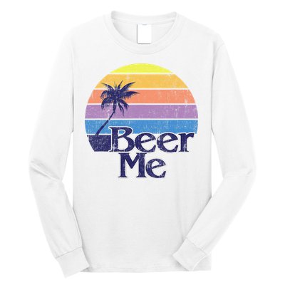 Funny Beer Humor Vintage Retro California Beach Fashion Long Sleeve Shirt