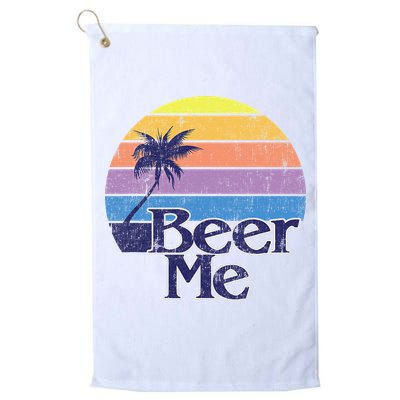 Funny Beer Humor Vintage Retro California Beach Fashion Golf Towel