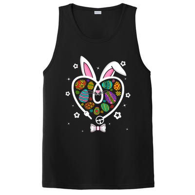 Funny Bunny Heart Trucker Eggs Hunting Easter Day Gift PosiCharge Competitor Tank