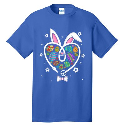 Funny Bunny Heart Trucker Eggs Hunting Easter Day Gift Tall T-Shirt