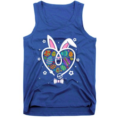 Funny Bunny Heart Trucker Eggs Hunting Easter Day Gift Tank Top