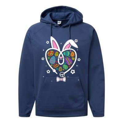 Funny Bunny Heart Trucker Eggs Hunting Easter Day Gift Performance Fleece Hoodie