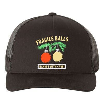 Fragile Balls Handle With Care Christmas 2024 Yupoong Adult 5-Panel Trucker Hat