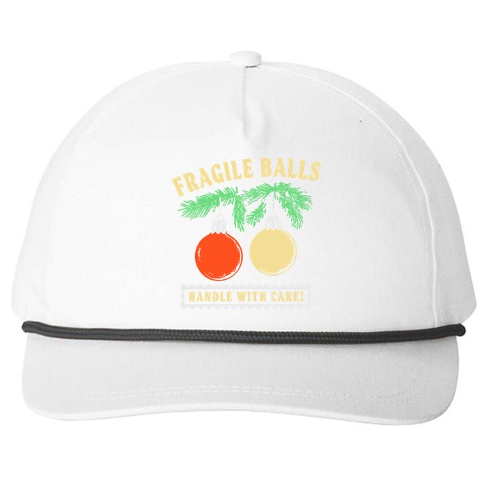 Fragile Balls Handle With Care Christmas 2024 Snapback Five-Panel Rope Hat