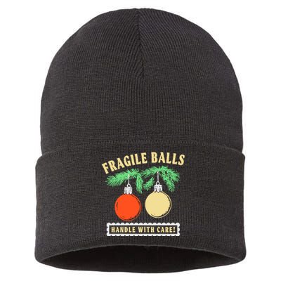 Fragile Balls Handle With Care Christmas 2024 Sustainable Knit Beanie