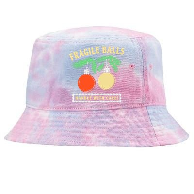 Fragile Balls Handle With Care Christmas 2024 Tie-Dyed Bucket Hat