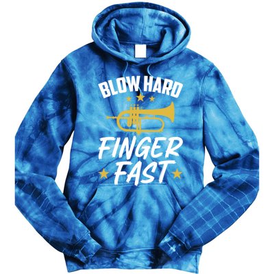 Flügelhorn Blow Hard Finger Fast Funny Flugelhorn Meaningful Gift Tie Dye Hoodie