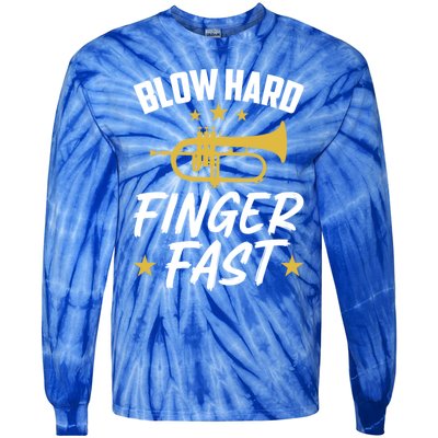 Flügelhorn Blow Hard Finger Fast Funny Flugelhorn Meaningful Gift Tie-Dye Long Sleeve Shirt