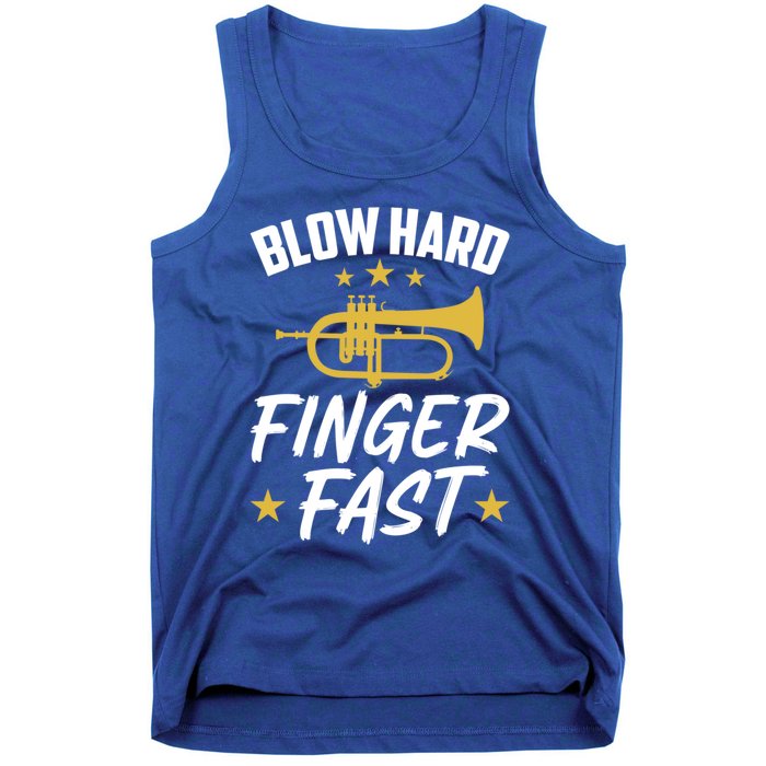 Flügelhorn Blow Hard Finger Fast Funny Flugelhorn Meaningful Gift Tank Top