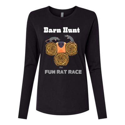 Funny Barn Hunt Barn Hunt The Fun Rat Race With Cute Rats Womens Cotton Relaxed Long Sleeve T-Shirt