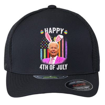 Funny Biden Happy 4th Of July Confused Easter Biden Bunny Flexfit Unipanel Trucker Cap