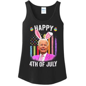 Funny Biden Happy 4th Of July Confused Easter Biden Bunny Ladies Essential Tank