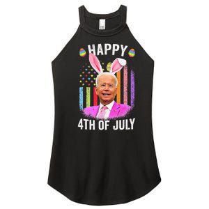 Funny Biden Happy 4th Of July Confused Easter Biden Bunny Women’s Perfect Tri Rocker Tank