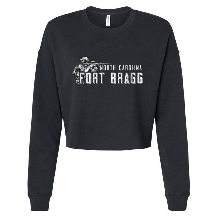 Fort Bragg Home Of The Airborne Special Operations Forces Cropped Pullover Crew