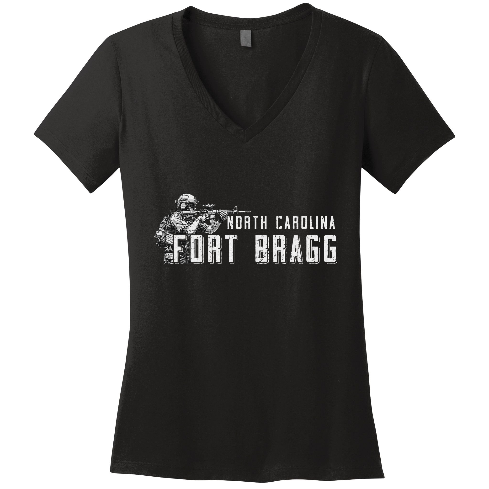 Fort Bragg Home Of The Airborne Special Operations Forces Women's V-Neck T-Shirt
