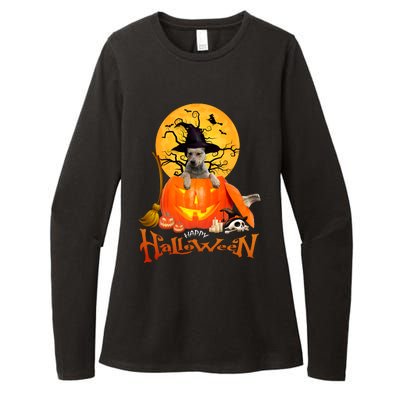 Funny Blue Heeler Dog Spooky Halloween Womens CVC Long Sleeve Shirt