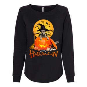 Funny Blue Heeler Dog Spooky Halloween Womens California Wash Sweatshirt