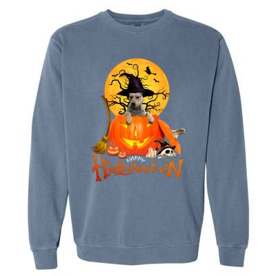 Funny Blue Heeler Dog Spooky Halloween Garment-Dyed Sweatshirt