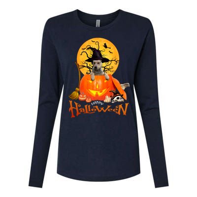 Funny Blue Heeler Dog Spooky Halloween Womens Cotton Relaxed Long Sleeve T-Shirt