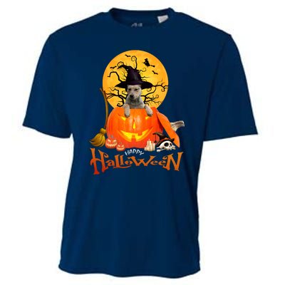 Funny Blue Heeler Dog Spooky Halloween Cooling Performance Crew T-Shirt