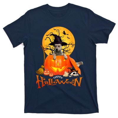 Funny Blue Heeler Dog Spooky Halloween T-Shirt