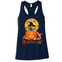 Funny Blue Heeler Dog Spooky Halloween Women's Racerback Tank