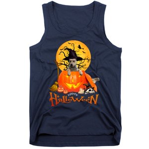 Funny Blue Heeler Dog Spooky Halloween Tank Top