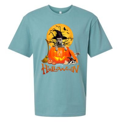 Funny Blue Heeler Dog Spooky Halloween Sueded Cloud Jersey T-Shirt