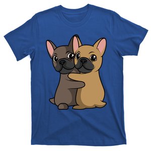 French Bulldogs Hugging Frenchie Dog Owner Valentine's Day Gift T-Shirt