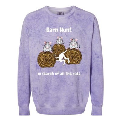 Funny Barn Hunt In Search Of All The Rats Gift Colorblast Crewneck Sweatshirt