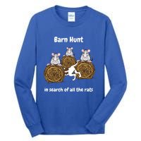 Funny Barn Hunt In Search Of All The Rats Gift Tall Long Sleeve T-Shirt