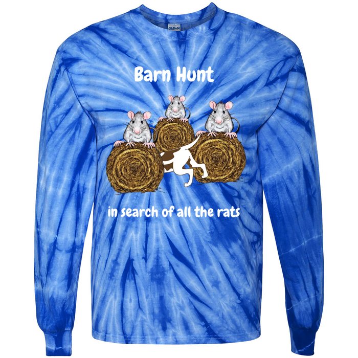 Funny Barn Hunt In Search Of All The Rats Gift Tie-Dye Long Sleeve Shirt