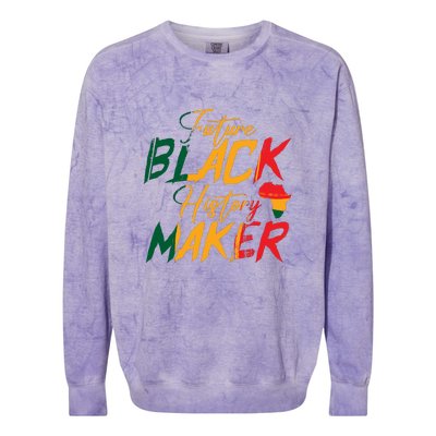 Future Black History Maker For Black History Month Gift Colorblast Crewneck Sweatshirt