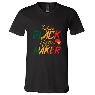 Future Black History Maker For Black History Month Gift V-Neck T-Shirt