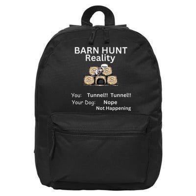 Funny Barn Hunt Tunnel Reality Not Happening With Cute Rat 16 in Basic Backpack