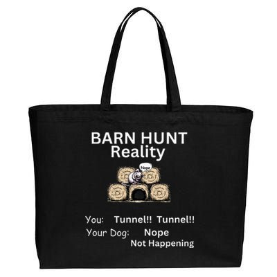 Funny Barn Hunt Tunnel Reality Not Happening With Cute Rat Cotton Canvas Jumbo Tote