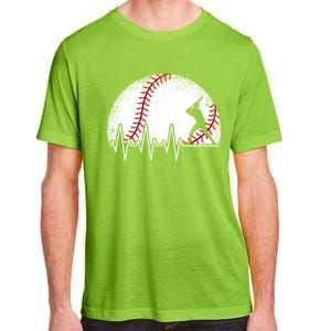 Funny Baseball Heartbeat Baseball Player Gift Adult ChromaSoft Performance T-Shirt