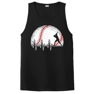 Funny Baseball Heartbeat Baseball Player Gift PosiCharge Competitor Tank