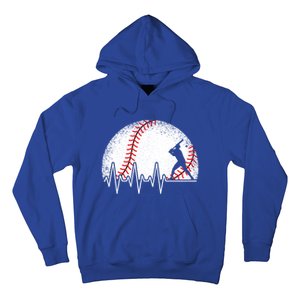 Funny Baseball Heartbeat Baseball Player Gift Hoodie