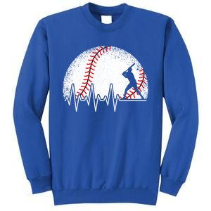 Funny Baseball Heartbeat Baseball Player Gift Sweatshirt