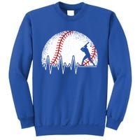 Funny Baseball Heartbeat Baseball Player Gift Sweatshirt