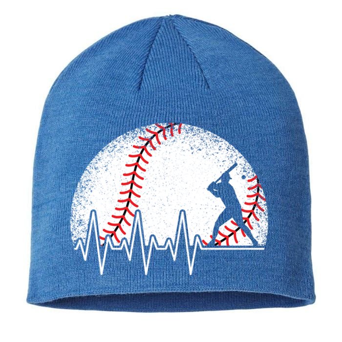 Funny Baseball Heartbeat Baseball Player Gift Sustainable Beanie