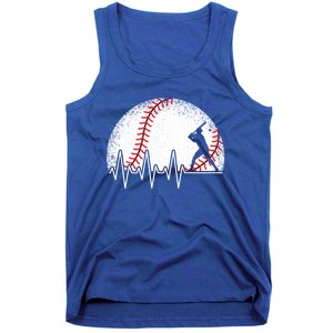 Funny Baseball Heartbeat Baseball Player Gift Tank Top